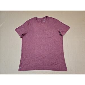 01. Algo Performance Pocket Red T-Shirt Men Size Large Short Moisture Wicking